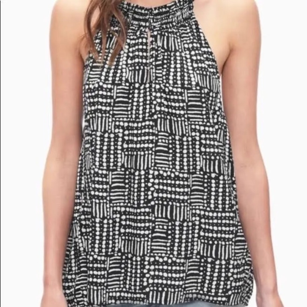 Splendid Black and White Spaghetti Strap Tank